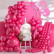 Hot Pink Balloons Garland - 110Pcs 36/18/12/10/5 Inch Dark Pink Balloons Differe - £15.97 GBP