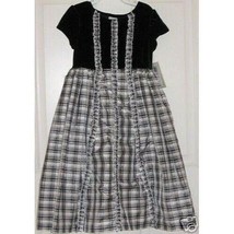 Marmellata Girls Dress Party Holiday Special Christmas Church Black White Size 6 - £28.14 GBP