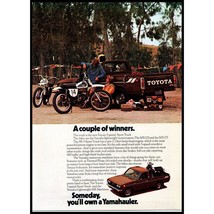 1975 Toyota SR-5 Sport Truck Vintage Print Ad Dirt Bike Racing Flags Wal... - $10.97