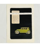 Vintage 1922 Marmon Four Passenger Sedan Car Automobile Print Ad Indiana... - $9.07 CAD