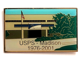 USPS Madison Post Office Wisconsin Pin 1976–2001 25 Year Anniversary Emp... - $12.99