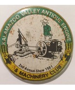 1981 Kalamazoo Valley Old Engine &amp; Machinery Club Pin back Button Michigan - $4.74