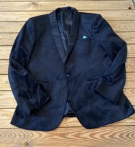 Capucci Italy Men’s Velvet Button front Suit jacket size 42 Black E11 - £30.75 GBP