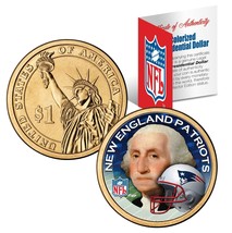 New England Patriots Colorized Presidential $1 Dollar Coin Football Nfl Licensed - £7.49 GBP