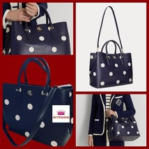 $550 Ralph Lauren Polka-Dot Dot Large Marcy Dryden Satchel Tote Handbag Gift Set - £271.34 GBP