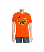 Way to Celebrate Men&#39;s Halloween Jack-o&#39;-Lantern Graphic Tee Orange Sz X... - $24.18 CAD