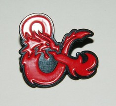 Dungeons &amp; Dragons Gaming Ampersand Dragon Logo Metal Enamel Pin NEW UNUSED - £6.12 GBP