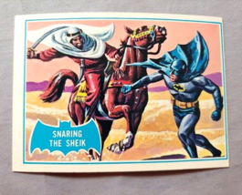 1966 Batman Card Topps Blue Bat Snaring the Sheik 8B EX - £17.04 GBP