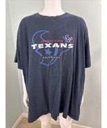 Houston Texans NFL Football Majestic Men&#39;s Navy Blue Tee Shirt Sz 4XL - $357.32 MXN