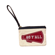 Draper James Red White Go Y&#39;all Cotton Wristlet bag 5x6 Inches - £15.22 GBP