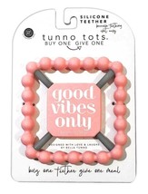Bella Tunno Tots Silicone Teether, Good Vibes, Pink Bpa &amp; Pvc Free, Easy Grip - £11.97 GBP