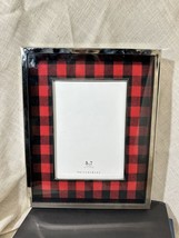 Pottery Barn 5x7 Plaid Red and Black Shadow Box Picture Frame Christmas Holiday - $31.79