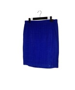 Ann Taylor Petite NWT Blue Textured Tweed pencil skirt size 12P Career O... - $49.11 CAD