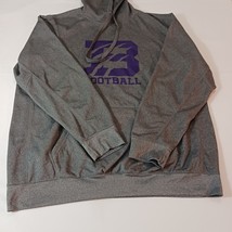 BSN Sports FOOTBALL Men's Gray Drawstring Hoodie Pullover Sweatshirt Size XL image 9