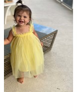 Yellow baby tulle dress, Toddler Tulle Dress, Toddler birthday dress, To... - £27.64 GBP
