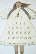 ANGEL displaying 24 pockets = days before Chrisrtmas felt white gold (N ... - $8.40
