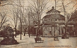 Cincinnati Ohio~Monkey House~Zoological GARDEN~1910 Norwood Photo Postcard - £9.31 GBP