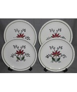 Set (4) Blue Ridge SAMPLER PATTERN Hand Painted DINNER PLATES Piecrust S... - €67,53 EUR