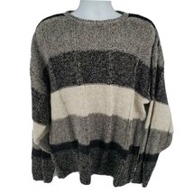Eddie Bauer Sweater Size M Vintage Knit Wool Cotton Blend Made In USA - £39.50 GBP