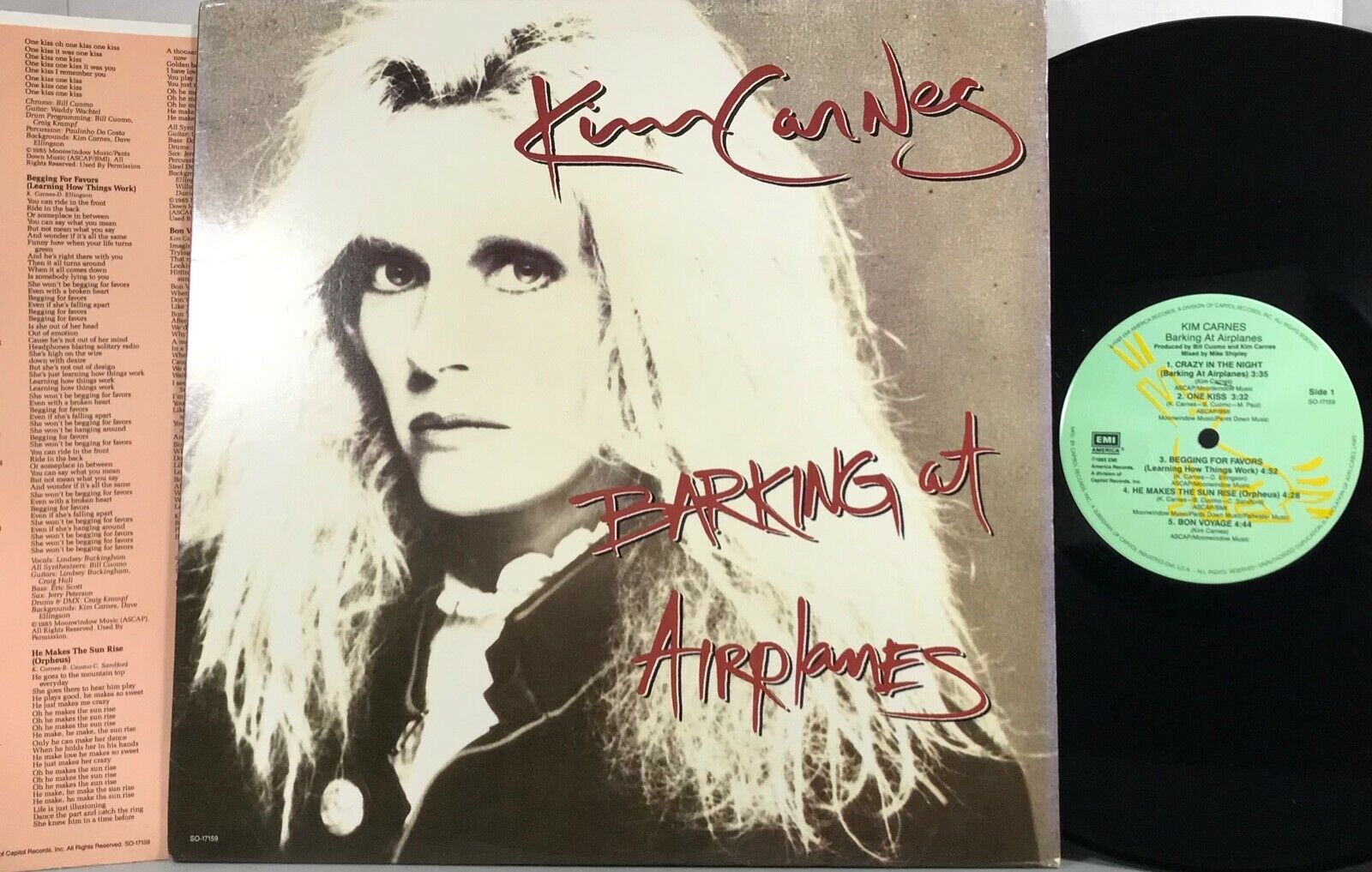 Primary image for Kim Carnes - Barking at Airplanes 1985 EMI America Stereo Vinyl LP Excellent
