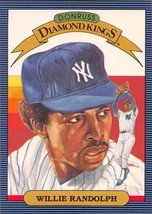 1986 Donruss Diamond Kings #16 Willie Randolph New York Yankees ⚾ - £0.66 GBP