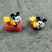 Vintage Mickey Mouse Pencil Sharpener and Eraser Red Disney Empire Pencil Co  - £6.89 GBP