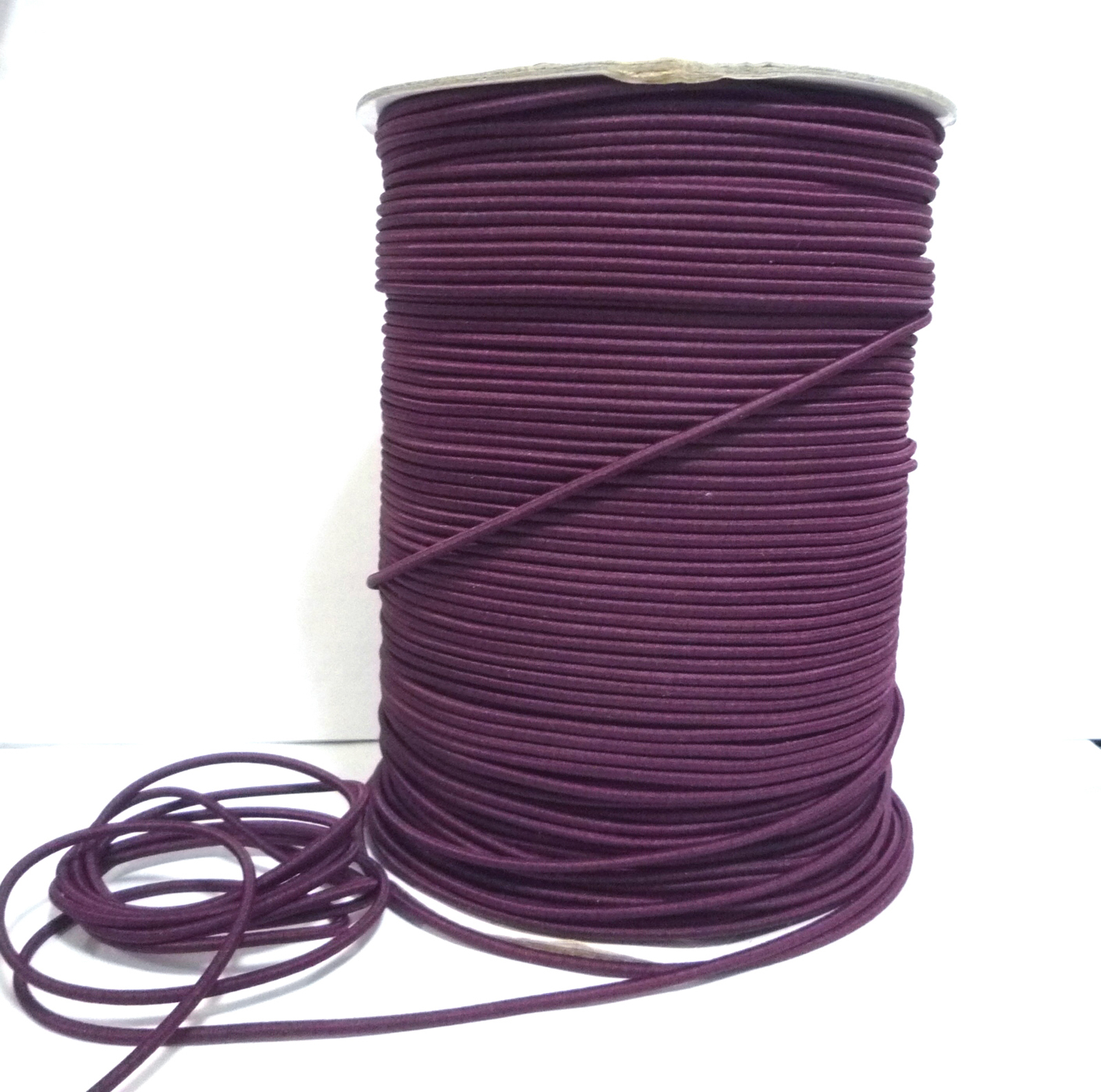 Primary image for Approx 2.5mm - 5 -10 yds Burgundy Red Elastic Drawstring Round Elastic Cord ET34