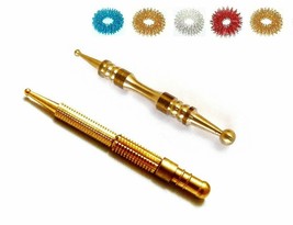 Acupressure Sujok Probe Compacts Center Roller &amp; Metal Diagnostic Jimmys Rings - £7.59 GBP