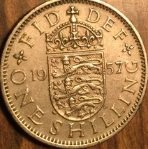 1957 Uk Gb Great Britain One Shilling Coin - £1.92 GBP