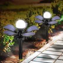 Solar Lights for Outside Garden 360 Omnidirectional 30 LED Solar Landsca... - $47.95