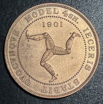 1901 (2000) UK Isle of Man 4 Shillings Modern Proof Fantasy Issue Coin - $33.88 CAD