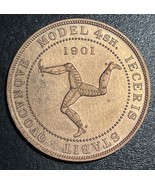 1901 (2000) UK Isle of Man 4 Shillings Modern Proof Fantasy Issue Coin - $470.41 MXN