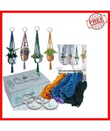 Vibrant Macrame Plant Hanger Kit with Instruction Book: Craft 4 Unique H... - $42.68 CAD