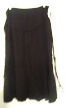 Esmeralda Fashions Black Cotton A-Line Skirt with Sash Belt Sz 1X - $22.49