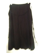 Esmeralda Fashions Black Cotton A-Line Skirt with Sash Belt Sz 1X - $22.49