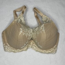 Wacoal 34DD Beige Lace Underwire Bra Romantic Full Coverage Feminine Lin... - $28.00