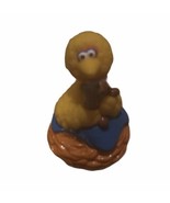 Sesame Street Big Bird Holding Teddy Bear Vintage Plastic Finger Puppet - £5.41 GBP