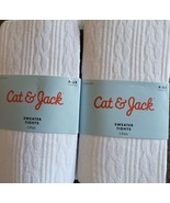 Two (2) Pair Cat &amp; Jack Brand WHITE Sweater Tights Girl&#39;s Size 4-6X NEW ... - $30.69 CAD