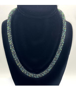 Black and Green Kumihimo Necklace - $109.41 CAD
