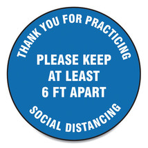 GN1 17 in. Slip-Gard Social Distance Floor Signs - Blue - $87.59