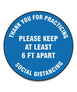 GN1 17 in. Slip-Gard Social Distance Floor Signs - Blue - $87.59