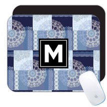 Mandala Squares : Gift Mousepad Modern Blue Decor Indian Esoteric - £10.38 GBP+