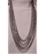 Vtg TRIFARI 15-Strand Necklace Silvertone - $98.95