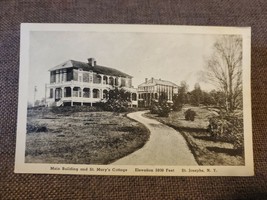 Vtg 1947 Postcard Main Building &amp; St. Mary&#39;s Cottage, St. Joseph’s, New York, NY - £4.67 GBP