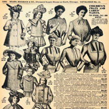 1901 Kids Coats Waists Reproduction Advertisement Sears Fashion Clothes ... - $459.19 MXN