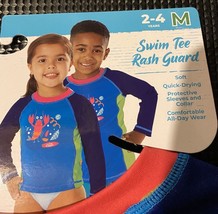 Kids Unisex Rash Guard Medium Swim Tee Lobster Fun  Sun Smart UPF 50 Qui... - £14.58 GBP