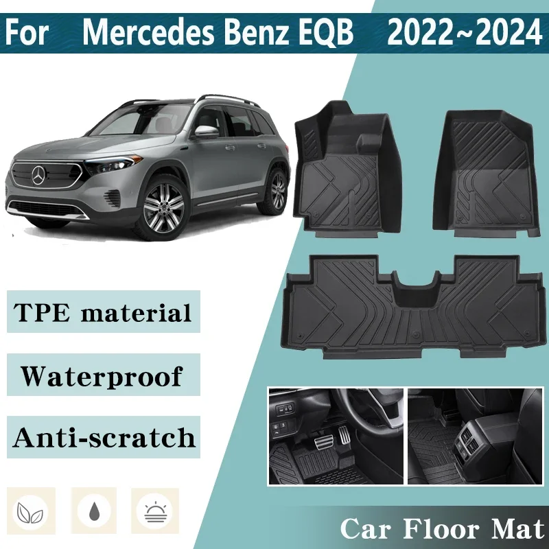 for Mercedes Benz EQB X243 2022 2023 2024 LHD TPE Car Floor Mats Foot Liner - £258.09 GBP+