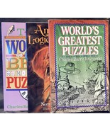 LOT 3 Puzzle Books Logic Puzzles, World&#39;s Best, World&#39;s Greatest  PET RE... - £7.13 GBP