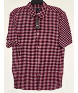 NWT Marc by Marc Jacobs Men&#39;s Red lack Check Dress Shirt Sz Large MSRP $188 - £28.93 GBP