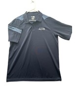 SEATTLE SEAHAWKS XL NFL Team Apparel Polo Casual SS Shirt Mens Navy Blue - £12.45 GBP